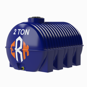 2 Tonluk Yatay Lacivert Plastik Su Deposu