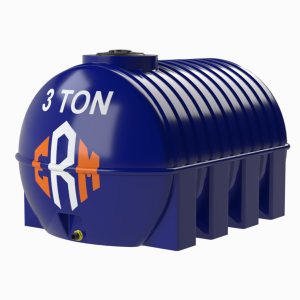 3 Tonluk Yatay Lacivert Plastik Su Deposu