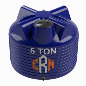 5 Tonluk Dikey Lacivert Plastik Su Deposu